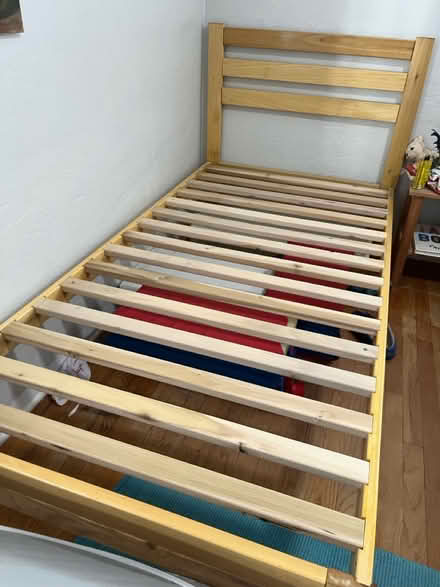 Photo of free Solid wood twin beds x2 (Washington and Lomas) #1