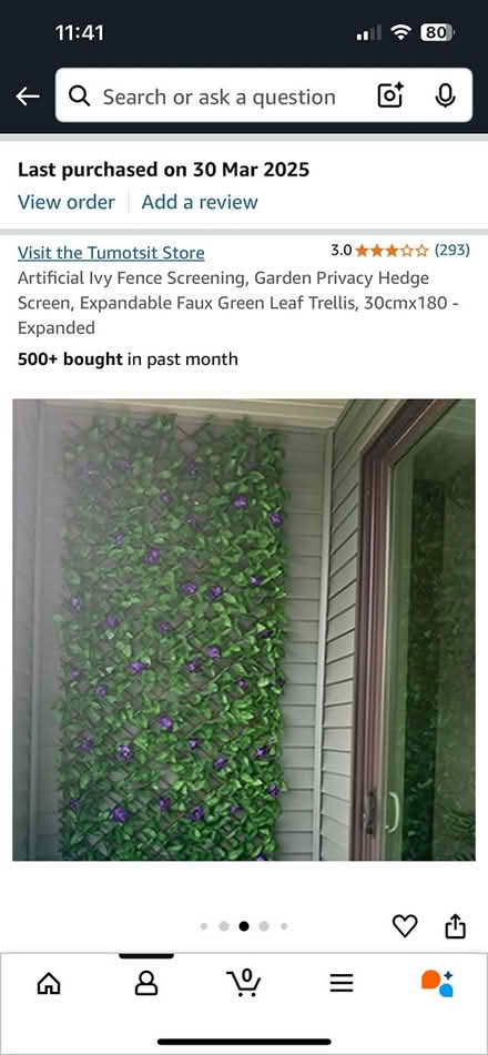 Photo of free 4 x Artificial Ivy Fence Screening (NW6 3QT) #3