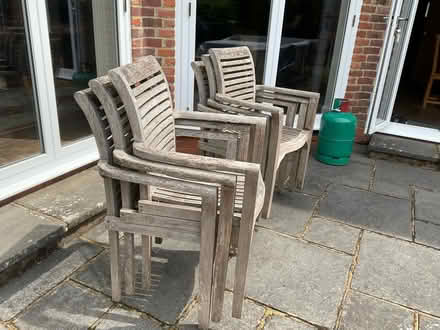 Photo of free Solid Teak Garden Chairs (Winkfield Row SL5) #1
