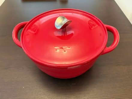 Photo of free dutch oven, 6 quart red enamel (central Ann Arbor) #1