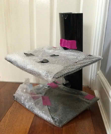 Photo of free Two glass wall shelves for tv (Prenton) #1