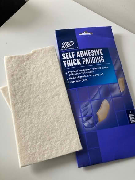 Photo of free Self adhesive foot/toe felt padding (Harbury CV33) #1