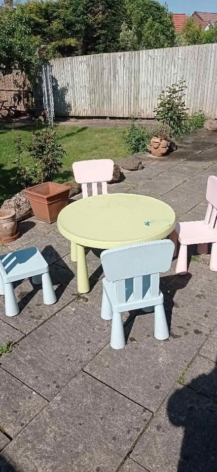 Photo of free IKEA children's table and chairs (Kenilworth CV8) #3