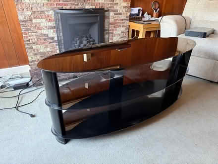 Photo of free Oval glass TV stand (Knutsford) #2