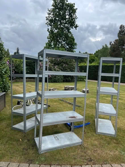 Photo of free 3 x garage shelves (Wildernesse TN15) #1