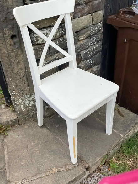 Photo of free Ikea white wood chair (Stannington S6) #1