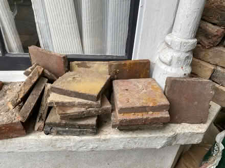Photo of free Black and terracotta Victorian path tiles (Hanwell W7) #1