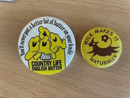 Photo of free Vintage Dairy Themed Badges x2 (Cambridge CB4) #1