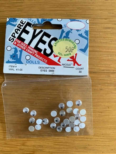 Photo of free Small googley eyes (Mannings Heath) #1