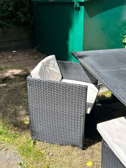 Photo of free Outdoor table and 3 chairs + stool (E8) #2