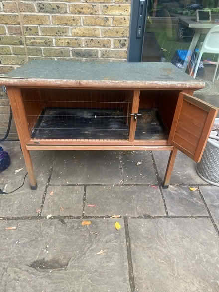 Photo of free Wooden rabbit hutch *needs repair (KT8 East Molesey) #1