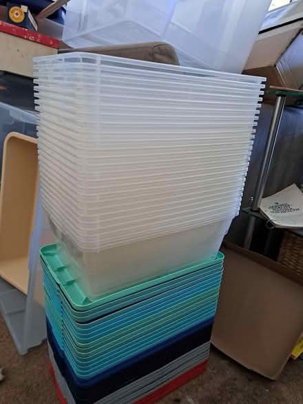 Photo of free Plastic Shoe Boxes/Lids (94002 Continentals/Ralston) #1