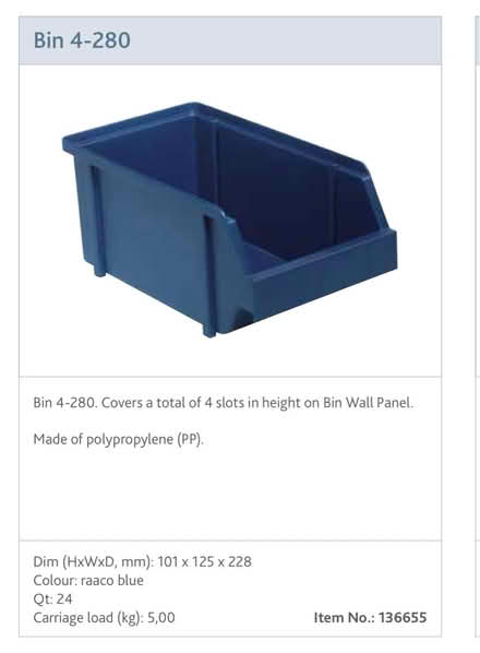 Photo of free Raaco Bin Wall Mount and Bins (CR2) #3