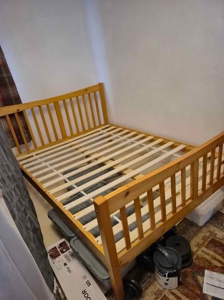 Photo of free Double wooden bedframe (Crownhill MK8) #1
