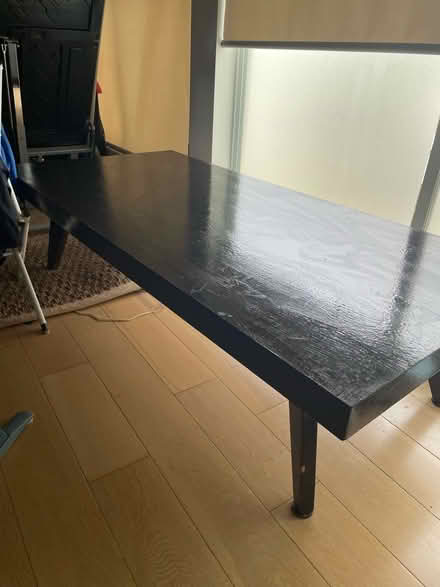 Photo of free Dark brown, solid wood coffee table (Santa Monica Blvd./Highland) #1