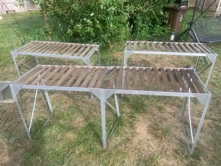 Photo of free 3 greenhouse staging units (Redbourn, AL3) #1