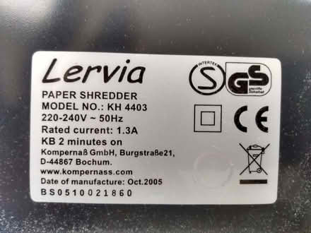 Photo of free Paper shredder (Okus SN1) #3