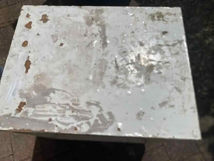 Photo of free Small white cabinet on wheels (Heath) #2
