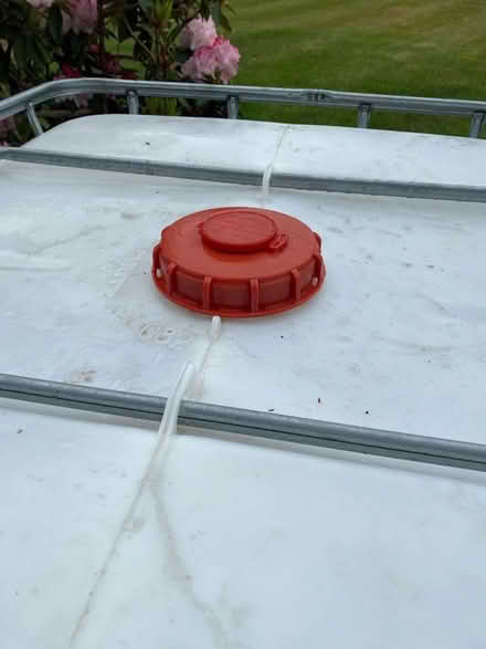 Photo of free 1000L IBC water tank and cover (used for irrigation) (Newtown Linford LE67) #3
