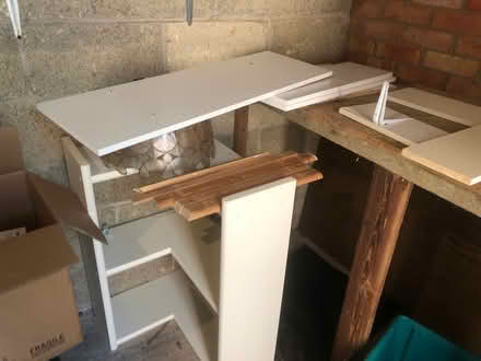 Photo of free White wooden shelves (SN14) #3
