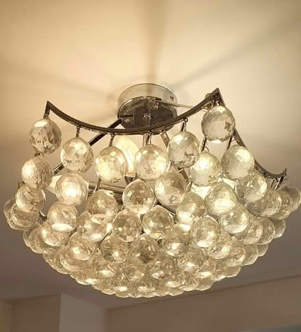 Photo of free Chrome and Crystal ceiling lights (HR6 0EZ) #1