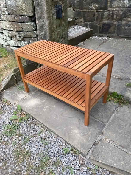 Photo of free 2 tier wooden table (Stannington S6) #1