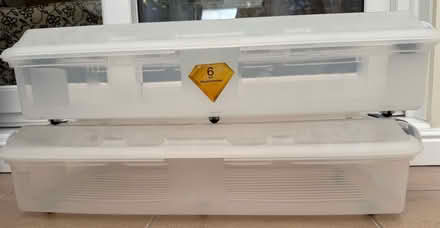 Photo of free 2 plastic boxes (on wheels) (Weston) #1