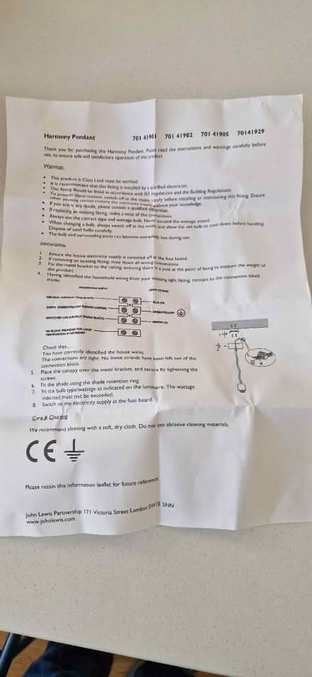Photo of free Silver pendant light fitting (Redland Bristol, BS6) #3