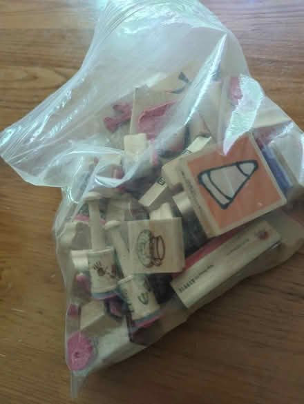 Photo of free Bag of rubber stamps (Centrepoint) #1