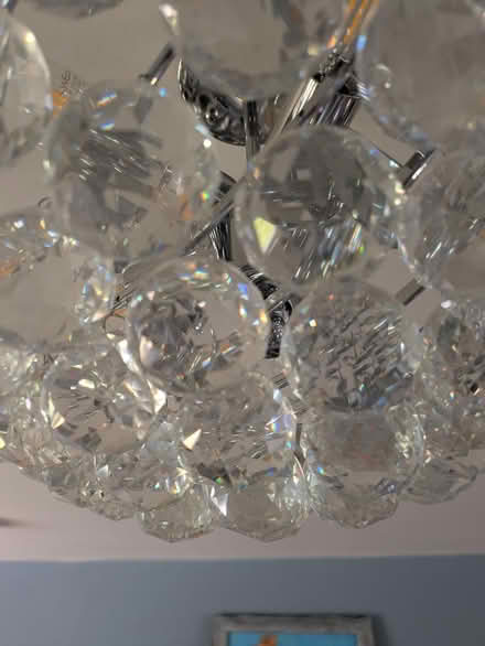 Photo of free Chrome and Crystal ceiling lights (HR6 0EZ) #3
