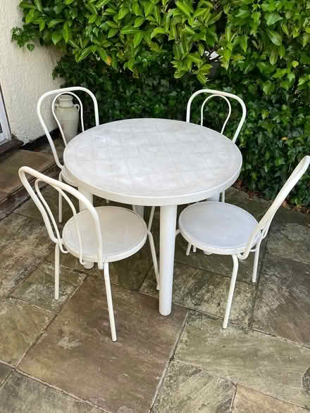 Photo of free White Garden Table + 4 Chairs (Flackwell Heath) #1