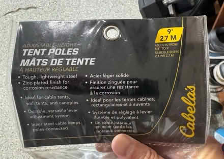Photo of free 9' tent poles Adjustable (101 and Fair Oaks Sunnyvale) #1