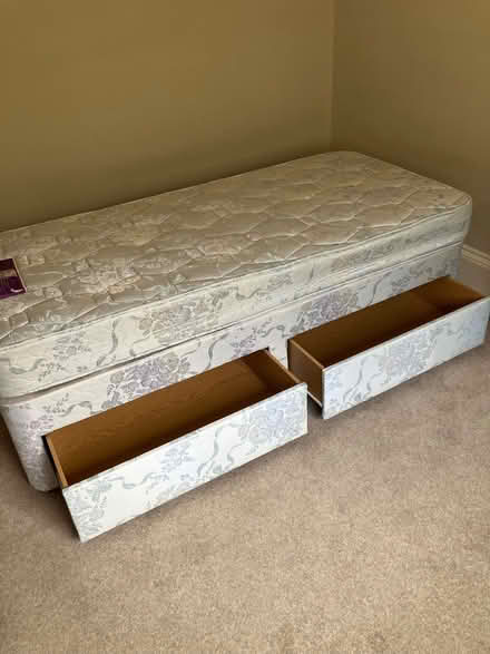 Photo of free Single Divan Bed with mattress and drawers (Budleigh Salterton EX9) #1