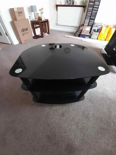 Photo of free Black Glass TV Stand (Shirley CR0) #2