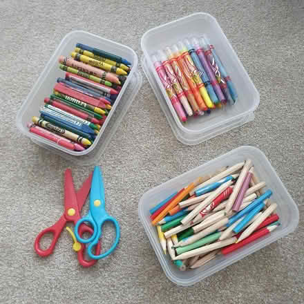 Photo of free Crayons, pencils and child scissors (East Acton W3) #1