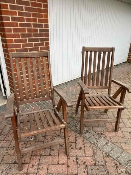 Photo of free Old wooden garden chairs (The Hythe CM9) #1