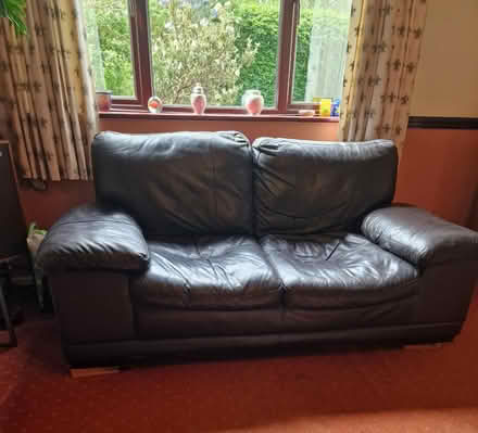 Photo of free Leather settee (Trowbridge BA147HS) #1