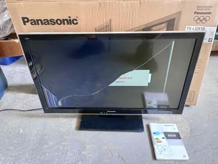 Photo of free Panasonic Flat Screen TV with smashed screen (Barnard's Green WR14) #2