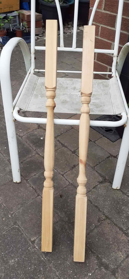 Photo of free 2 wooden spindles (New Tupton S42) #1