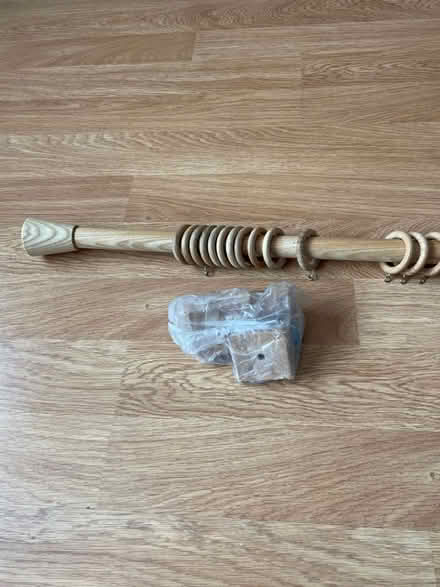 Photo of free 6 foot wooden curtain pole with fittings (Ramslye TN4) #1