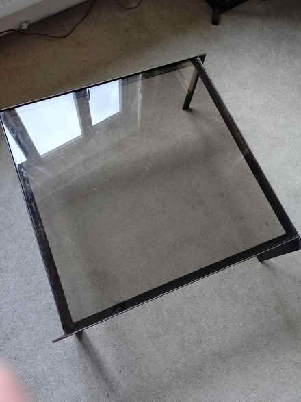 Photo of free Vintage glass & metal coffee table (CR04HF) #1