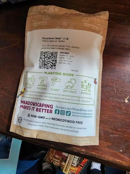 Photo of free Clover seed kit (Central District/Madrona) #1