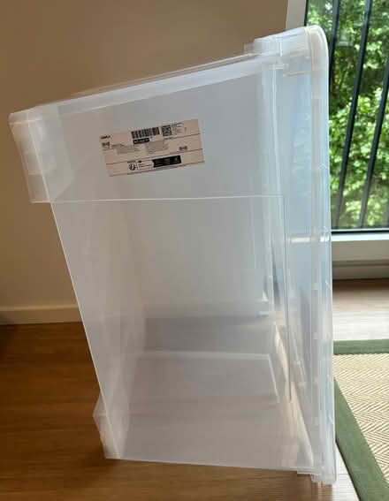 Photo of free 2x 130l storage boxes with wheels (Poplar E14) #1