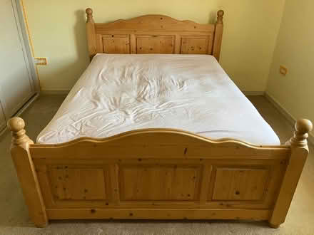Photo of free King size pine bedframe (Belper) #3