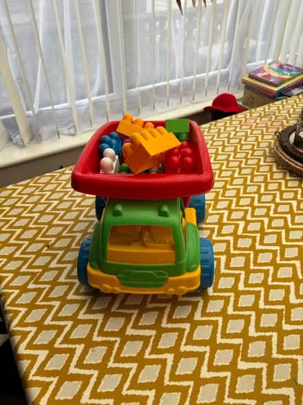 Photo of free Plastic dumper truck & bricks (Rainham ME8 8TB) #1