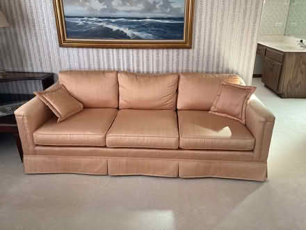 Photo of free Peach Couch (Darien, IL) #1