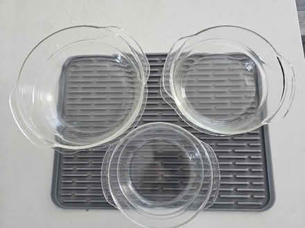 Photo of free three pyrex (glass) bowls with lids (Brighton/Lower Allston) #1