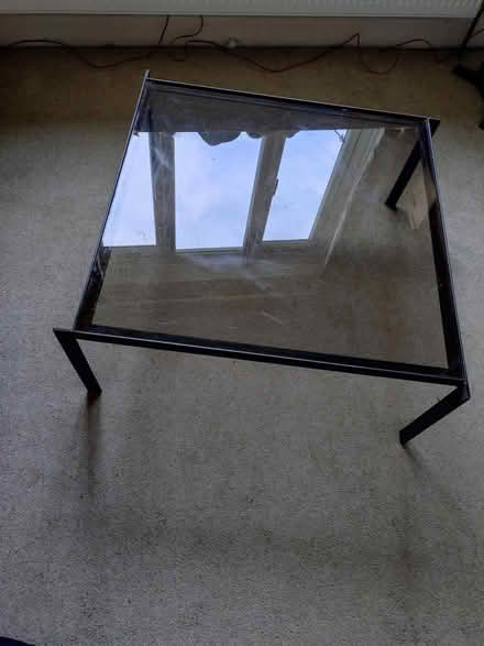 Photo of free Vintage glass & metal coffee table (CR04HF) #2