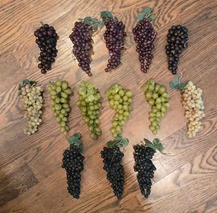 Photo of free QTY 14 Faux Grape Bunches (Brookhaven) #1