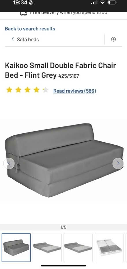 Photo of free Fabric Sofa/bed chair (Acton) #1